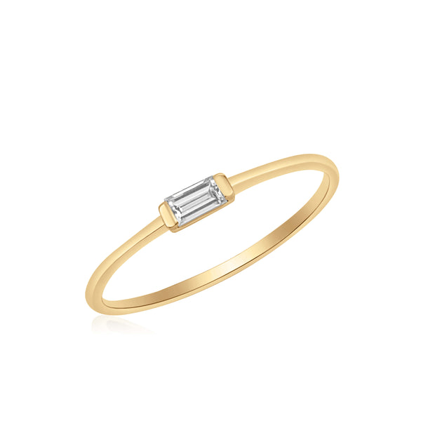 Diamond Baguette Wire Ring