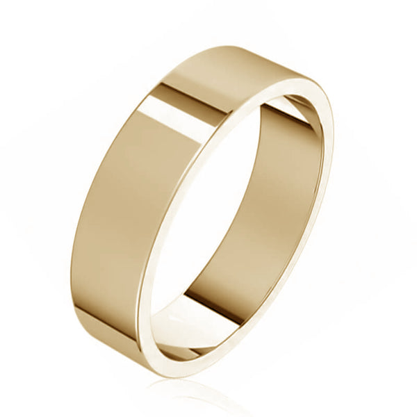 5mm Flat Comfort Band- Yellow and White Gold