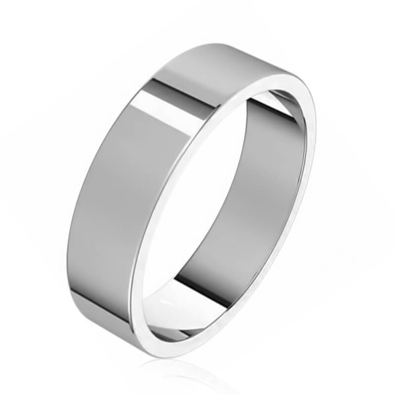 5mm Flat Comfort Band- Platinum