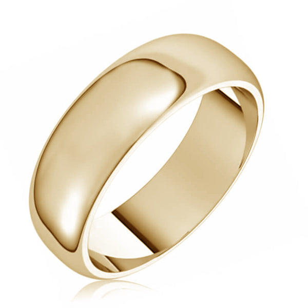 5mm Low Dome Comfort Band- Yellow and White Gold